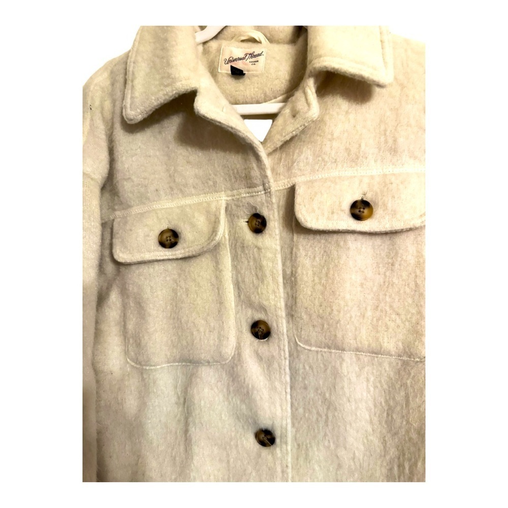Universal Thread Oversized Ivory Wool-Blend Shacket - Picture 4 of 7